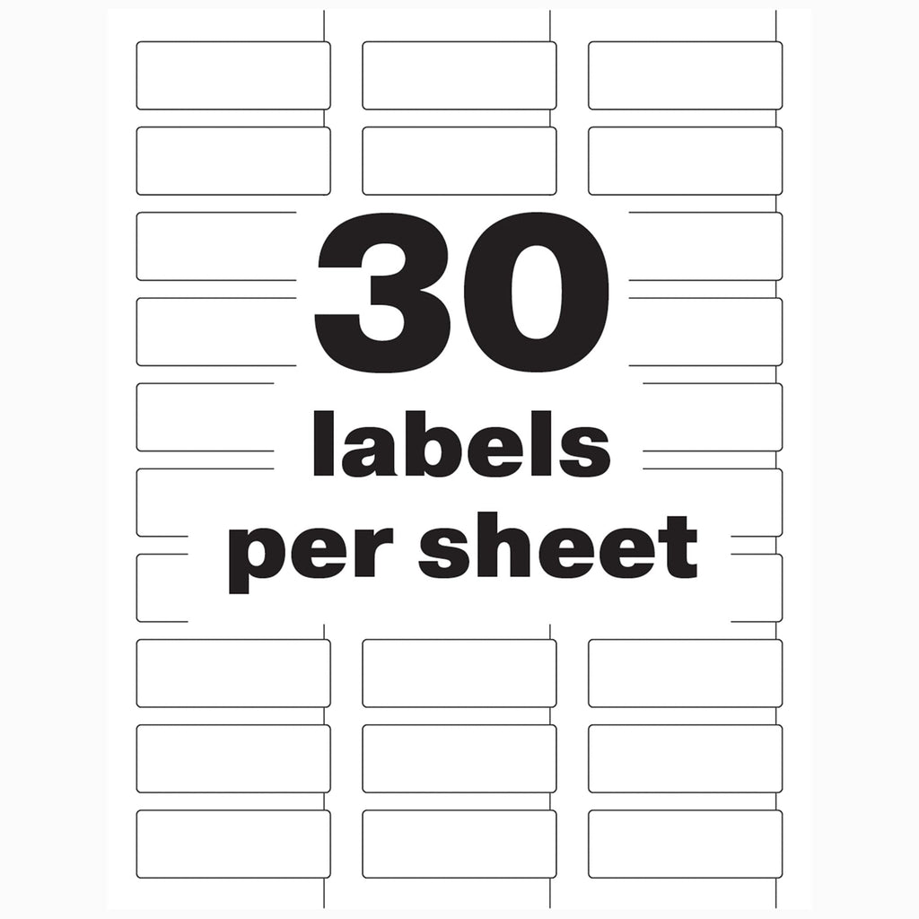 Avery White Asset Tag Labels, 3/4" x 2", Laser Printable Tags, 240 Waterproof Labels (61526) 3/4" x 2" Durable White