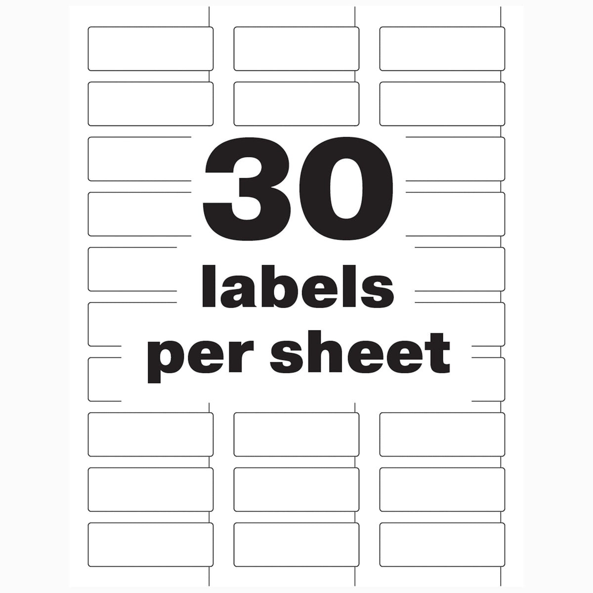 Avery White Asset Tag Labels, 3/4" x 2", Laser Printable Tags, 240 Waterproof Labels (61526) 3/4" x 2" Durable White