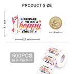 Funny Prepare to Do A Happy Dance Sticker,Cute Small Business Stickers for Mail Envelopes Shipping Package Packing 500 PCS