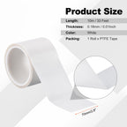 PATIKIL Heat Resistant Tape, 2.8 Inch x 33 Feet High Temperature Tape PTFE Adhesive High Heat Tape Waterproof for Vacuum Sealer Machine Insulation Protection, White, 0.18mm Thick
