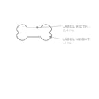 105 Dog Bone Shaped Printable Labels, 2.4 x 1.1 inches 105 Labels Uncoated White
