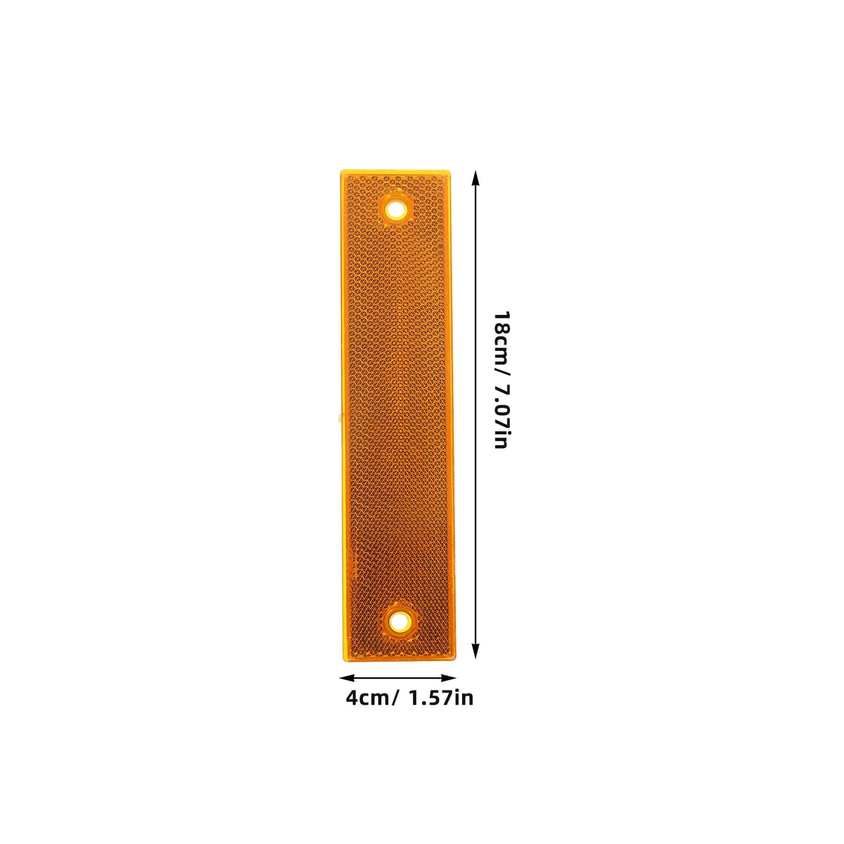 CALLARON 6pcs Reflective Sign Post, Road Pavement Markers, Night Safety Reflective Panels, Acrylic Orange Road Reflectors for Snow Plow, Construction, Driveway Edge, Parking 7. 07 X 1. 57 Inch