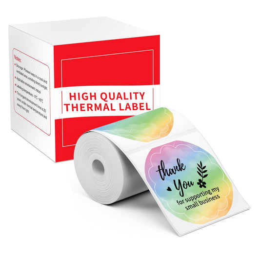 Round Sticker Label Compatible with M100/M110/M120/M260/M220/M150, 1.96" x 1.96"(50x50 mm), Thermal Circle Gradient Color Label for Logo/Gift Labels/Thank You Label/,140 Labels/Roll