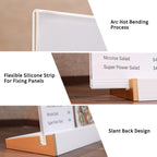 3Pack Acrylic Sign Holder 5X7 for Wedding Anniversary Party, Horizontal White Tabletop Sign Display for Business Restaurant/Hotel/Table Number Plate/Name Holder