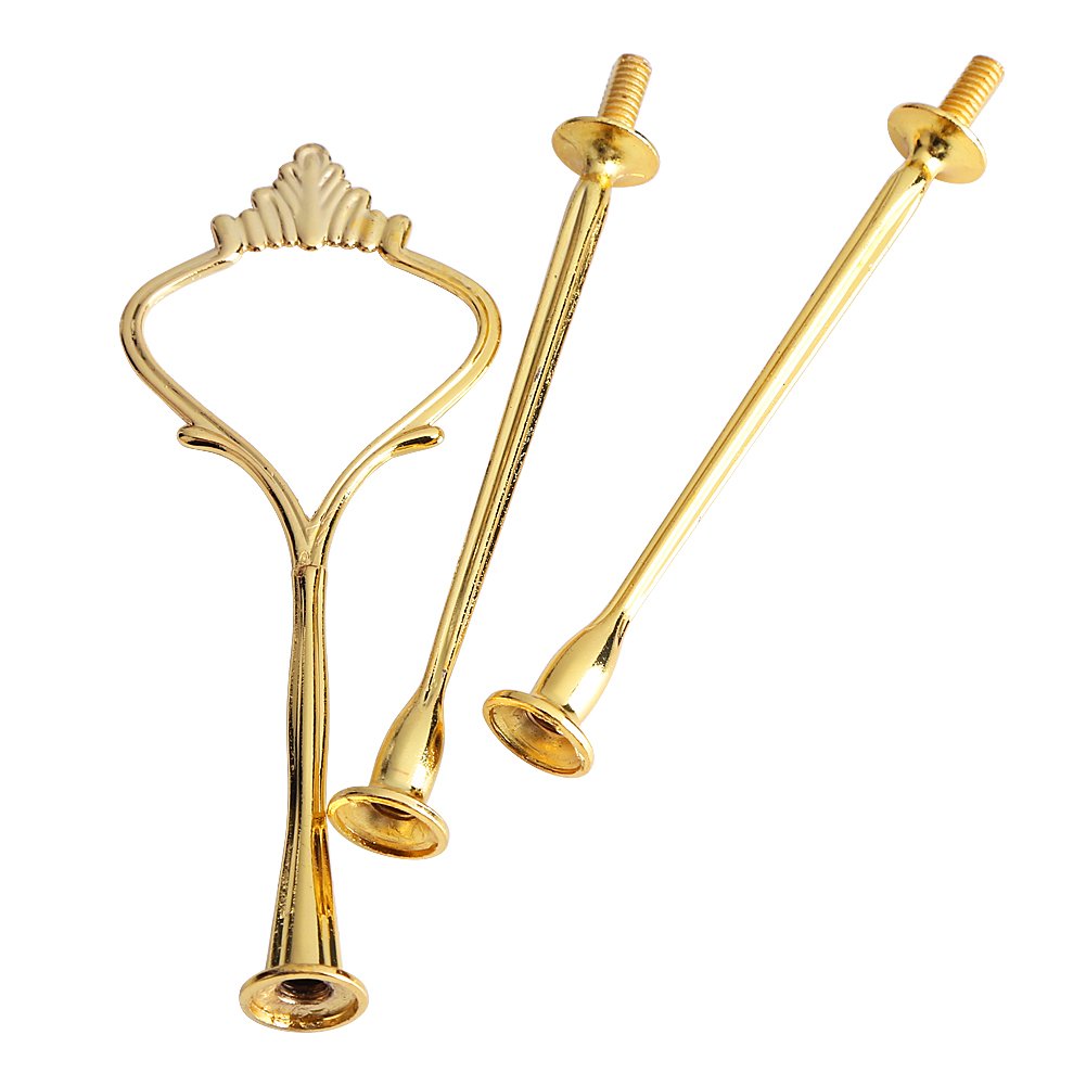 Three-Tier Cake Stand Fittings, Zinc Alloy, Ice Color