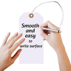 400 Pcs Shipping Tags, 4.72 x 2.36 inches White Label Hanging Tags