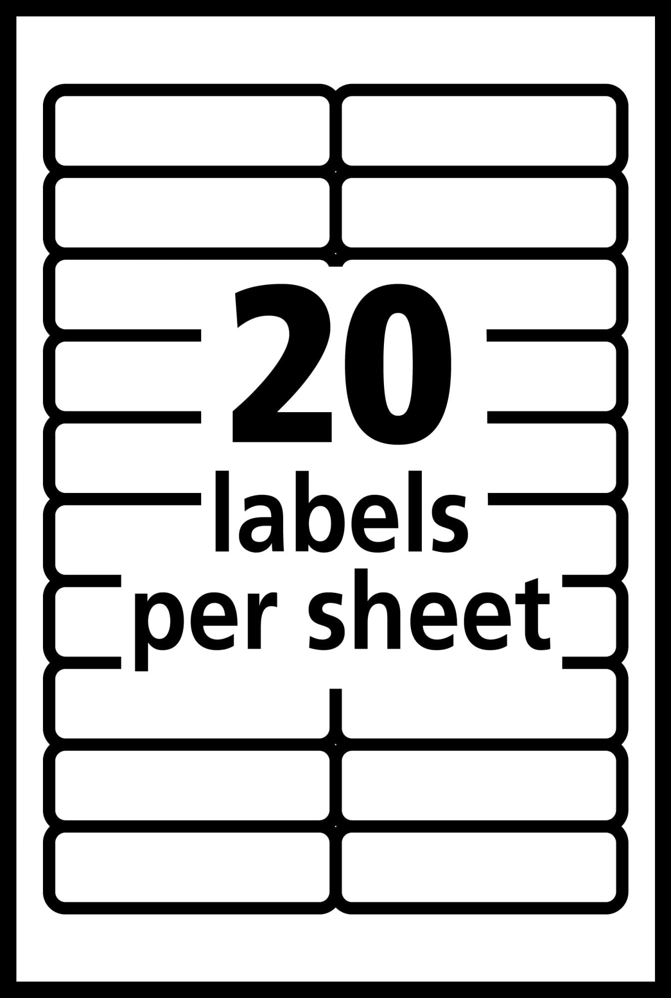 Avery Self-Adhesive Removable Labels, 0.5 x 1.75 Inches, 840 Per Pack, White Label Stickers (05422) 1/2" x 1 3/4"