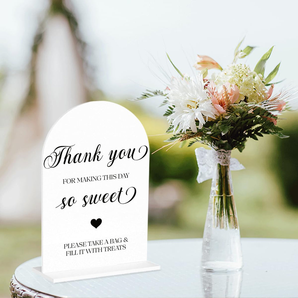 Candy Bar Sign, Dessert Table Sign, Wedding Engagement Bridal Shower Decor fo Ceremony Reception Party, Weddings Table White Acrylic Sign Wedding13
