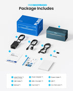 POLONO Bluetooth Thermal Shipping Label Printer, 4x6 Thermal Label Printer Blue