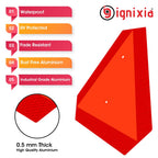 Ignixia Slow Moving Vehicle Sign, Rust free Aluminium Slow Moving Vehicle Triangle signs, 14”x 16” Inches Orange base with Reflective border, SMV Sign for Golf Cart, UTV, safety signs (Aluminum 02Pcs) Aluminum 02Pcs