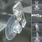 10-Pack Suction Cup Clips, Clear Tag Holders for Sign Display