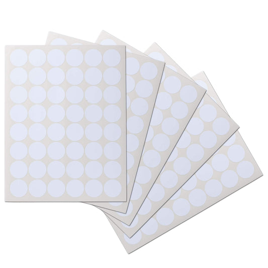 Waterproof Essential Oil Labels, 240 Circles, 1.25 Inch Diameter, Oil Proof, Highly Durable Blank Stickers