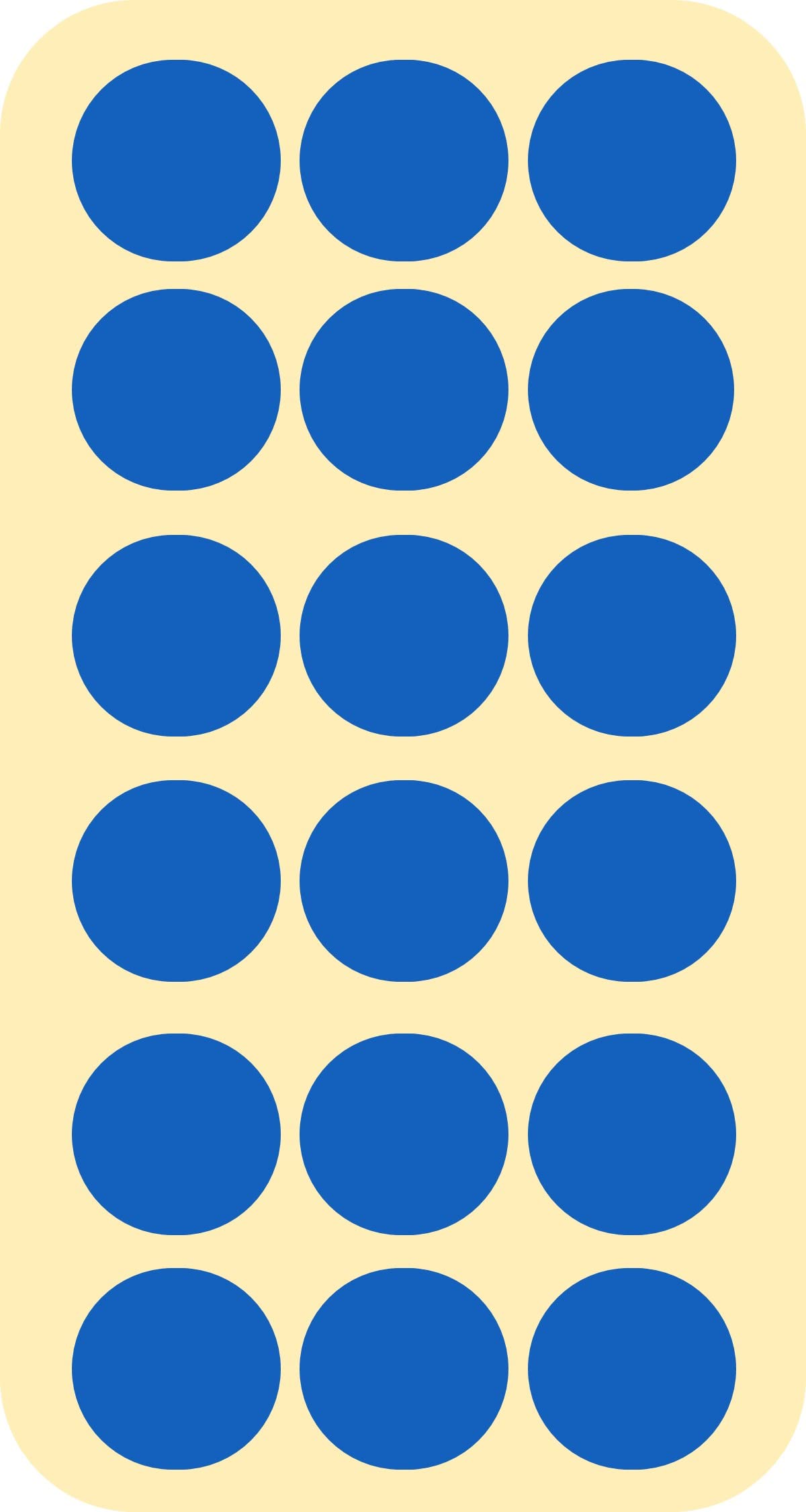 BlackDreams® 720Pcs 25mm(1 inch) Dots Sticker Round Circle Blank Labels Self Adhesive (Blue)