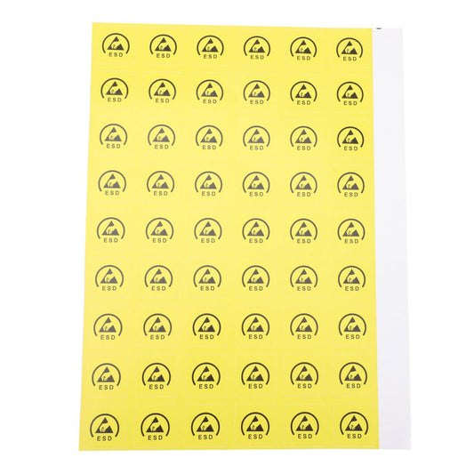 200pcs Electrostatic Warning Stickers Self-Adhesive Caution Decals for Static Sensitive Packages Safety Labels for Industrial Use Eye-catching Design