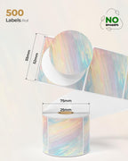 2" Pink Thermal Labels 4 Rolls-3,000 Labels+2" Shell Texture Round Thermal Labels 500 Labels/Roll