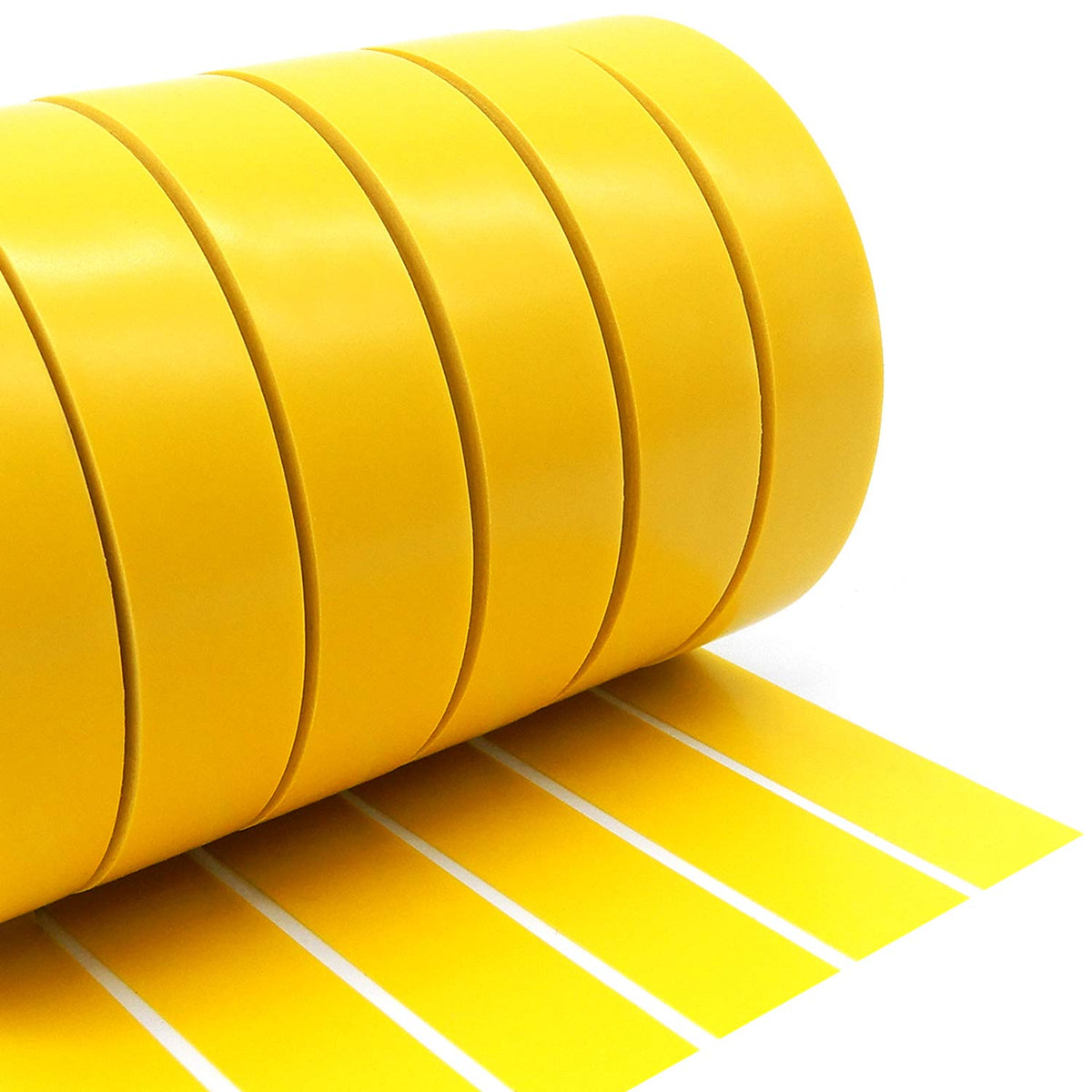 Viaky 6 Pack Electrical Tape Each Roll 0.6" x 50' High End Industrial Grade - Rated to 176 Degrees & 600 Volts - Vinyl Insulating Backing - Perfect for Electric Wiring Projects (6 Yellow) 6 yellow