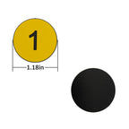 Plastic Number Tags Engraved Numbered Tags Without Hole (101-200, Yellow) 101-200
