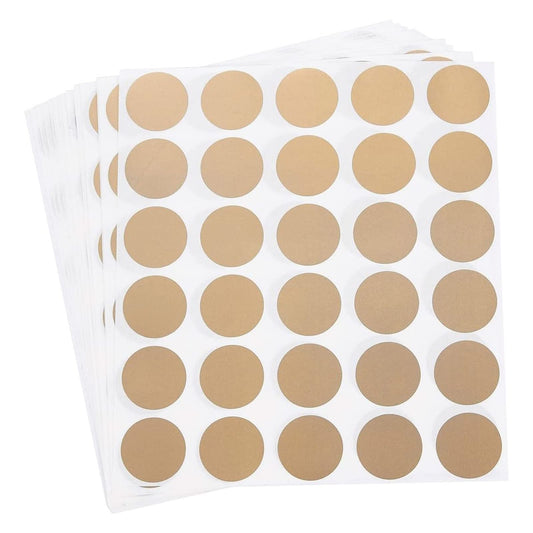 Sustainable Greetings Juvale 510 Pack Scratch-Off Stickers, 1-Inch Round Self-Adhesive, Peel and Stick DIY Labels for Small Business Promotions, Wedding Games, Fundraisers (Gold) - Scratch Off