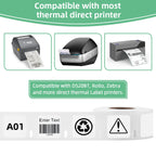 10 Rolls 30332 (1" x 1") Square Labels Compatible with DYMO Labelwriter 450 1" x 1" 10