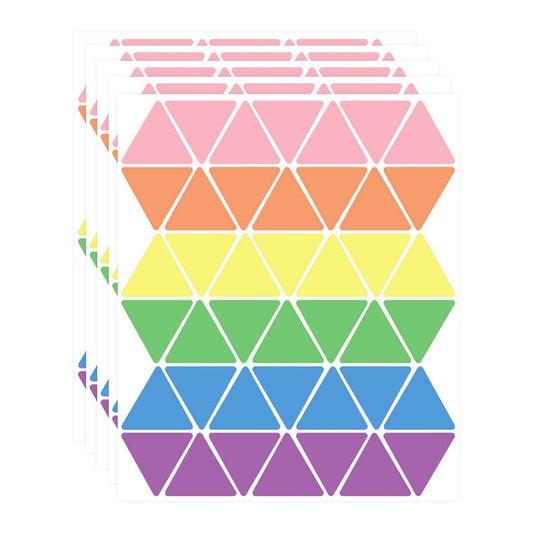 Triangle Shape Color Coding Labels Stickers, 1 Inch Adhesive Color Dot Wall Decal Stickers for Bedroom Playroom Living Room Home Window Door Decoration.(1260 Pcs)