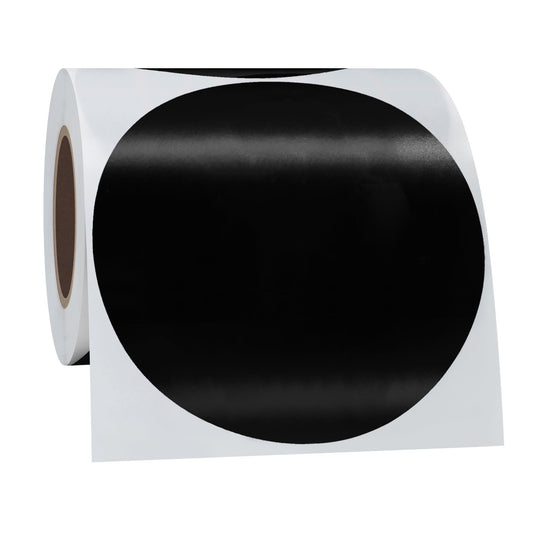 4 inch Circle Stickers Dot Label Color Coding Labels Adhesive Round Label 100 Dot Stickers, Black Color
