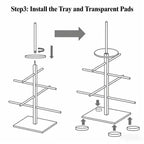 Acrylic 1-Pack (12" L × 12" W × 18" H) Donut Stand, Pretzel & Bagel Holder, Clear Dessert Stand, for Donut Party Decorations Shower Birthday Party