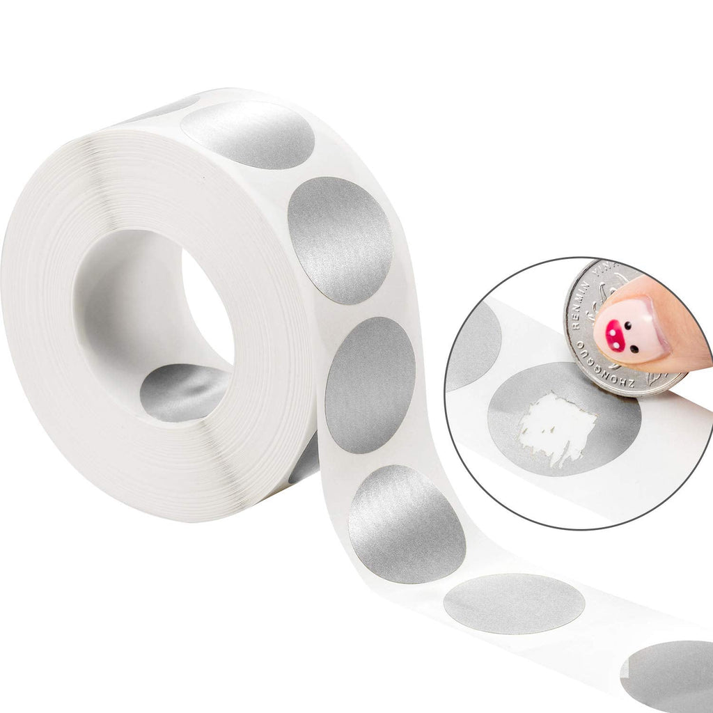 All-purpose round scratch-off sticker labels by Leinuosen, 1000-piece set, showing colorful labels with scratch-off coating.