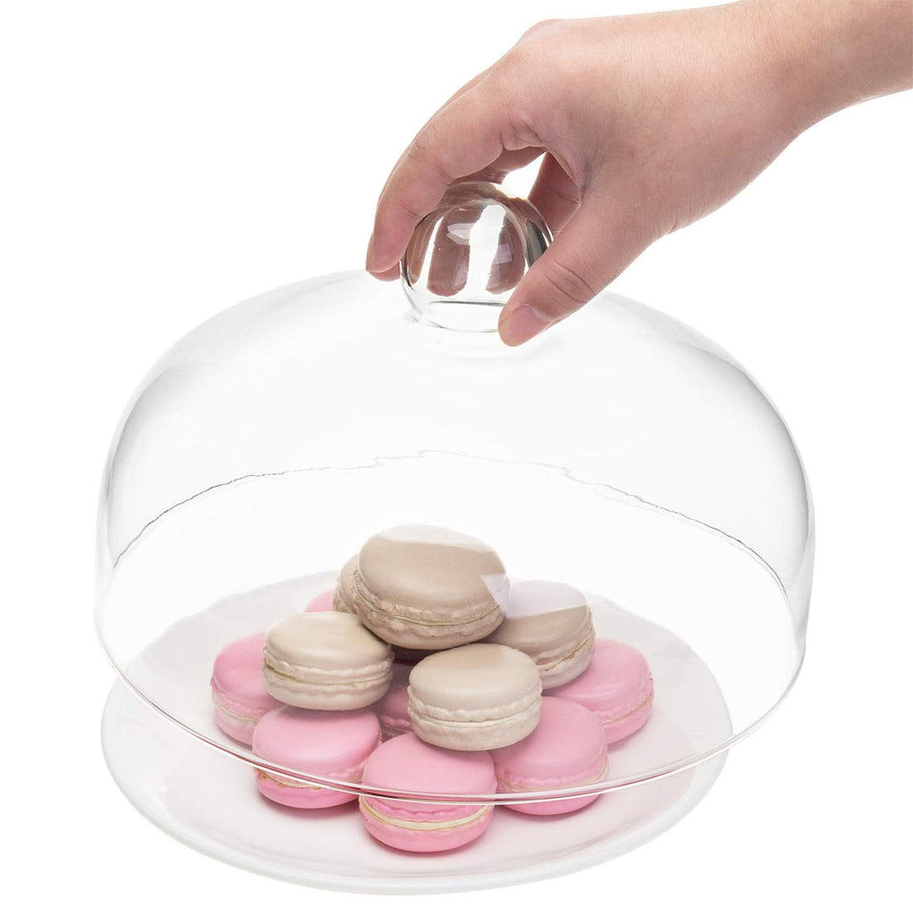 MyGift 8.7 Inch Glass Cake Dome, Lid Only, Fits Cake Plates up to 8.5 Inch