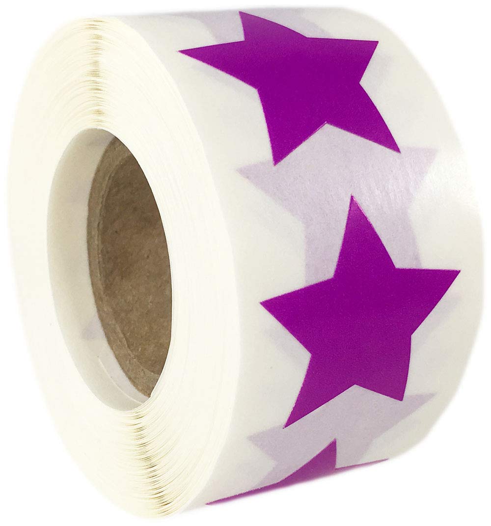 Lilac Star Shape Stickers 1 Inch 500 Adhesive Labels Lilac