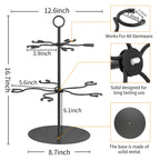 Cocktail Tree Stand for Parties Brunch,2 Tiers 10 Holders Drink tower Wine Glass Holder Stand,Champagne Tower Martinis Tree,Wine Glasses Display Margarita tower Drink stand for Mimosa Bar Party Bridal Matte black-two tier