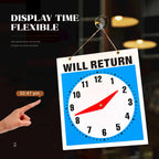 Out to Lunch Signs for Office Door, Will Return Clock Sign