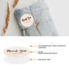 EasyKart Labels 4000 Pcs Thank You Stickers Rolls, 1.5 Inch Round | Gold Foil Thank You Seal Stickers | Pastel Peach Color with UV Effect 4000 Stickers