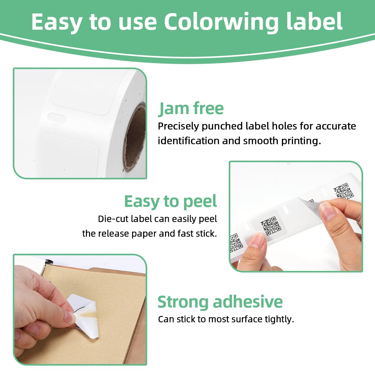 10 Rolls 30332 (1" x 1") Square Labels Compatible with DYMO Labelwriter 450 1" x 1" 10