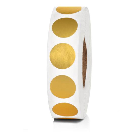 1000pcs Gold Dot Stickers 1/2 inch | Small Colored Circle Price Sticker Labels, 0.5" Round Diameter - 1000/roll 0.5" 1 Roll