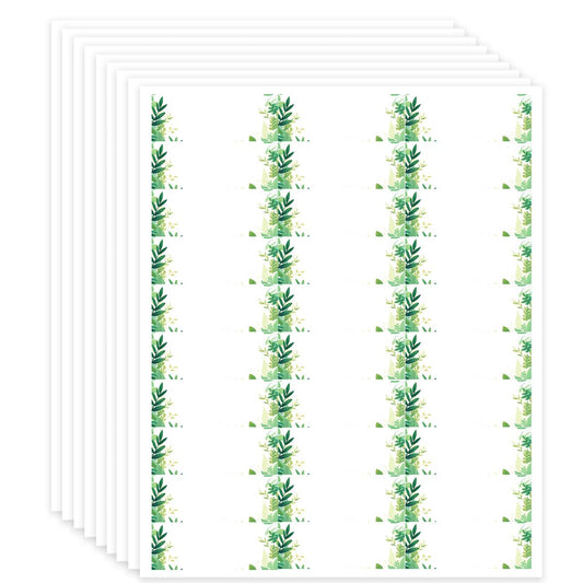 Wedding Greenery Leaf Address Labels Printable 1 x 2-5/8 Inch Name Labels Wedding Self Adhesive Stickers Writable Paper Gift Tags for envelopes, mailing,600 Pcs