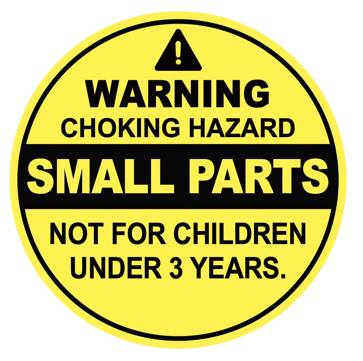 1.5 inch 300PCS Small Parts Warning Choking Hazard Stickers Removable Adhesive Stickers