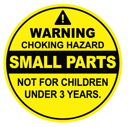 1.5 inch 300PCS Small Parts Warning Choking Hazard Stickers Removable Adhesive Stickers