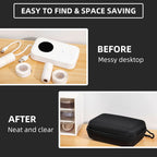 Phomemo D30 D30D D35 Label Marker Case with 3 Rolls of White Label Tapes Black 1 Case+3 Rolls Paper