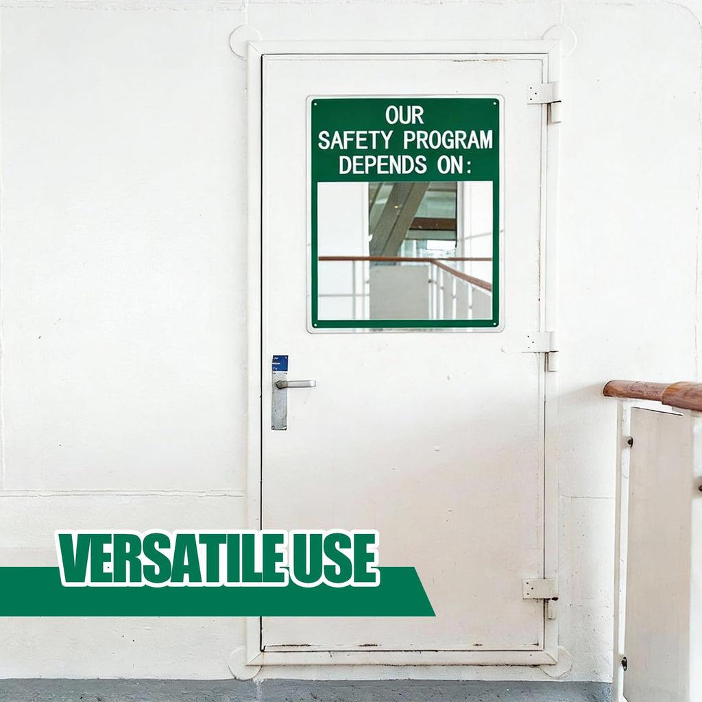 Safety Mirror Sign for Workplace - "Our Safety Program Depends on You" Our Safety Program Depends on