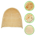 IMIKEYA Small Handwoven Bamboo Weaving Basket, 9 Inch