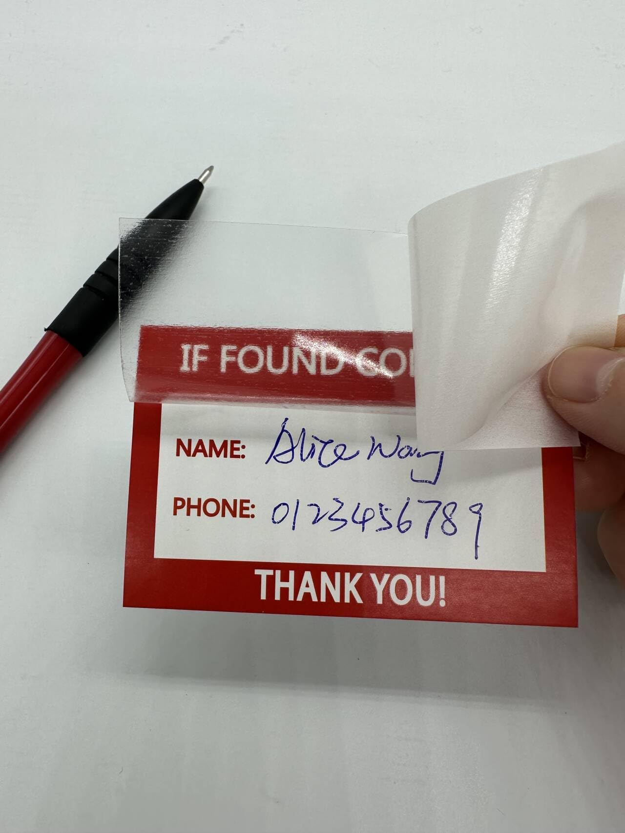 If Found Contact Info Sticker,2X3 Inch 10 Pcs Stickers