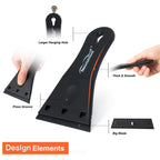 NEWISHTOOL plastic razor blade scraper with 3-inch big blades, 2-pack and 20 extra blades for removing glue, stickers, and decals from glass.