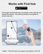 Bluetooth Android Tracker Tags,USB-C Rechargeable Key Finder(4Black) Black