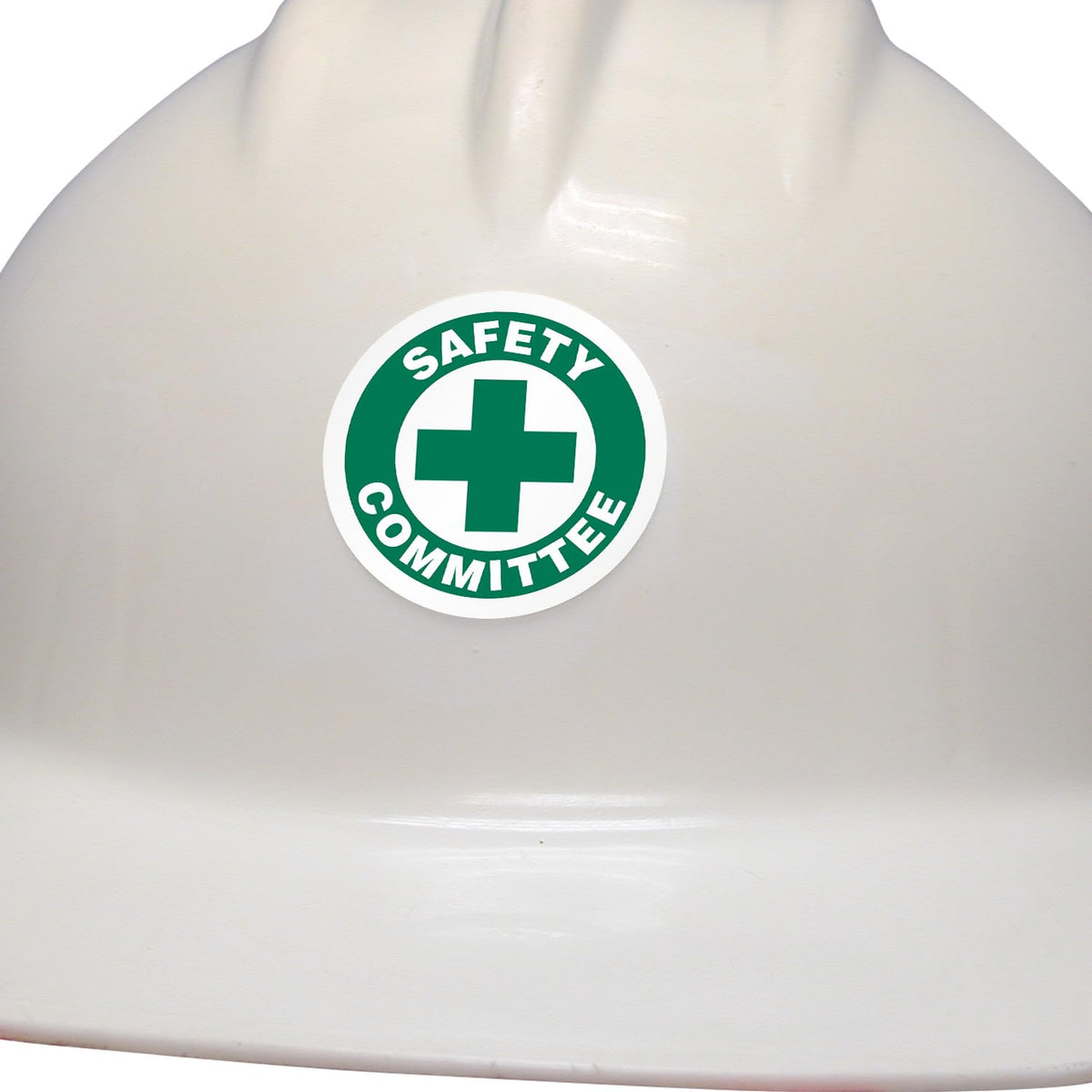 SmartSign Safety Committee Pack of 5 Hard Hat Labels | Retro-Reflective, 2" Circle