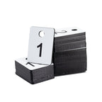 Plastic Numbered Tags Rectangle Key Number Tags Number Disc with Hole (1-100, White) 1-100