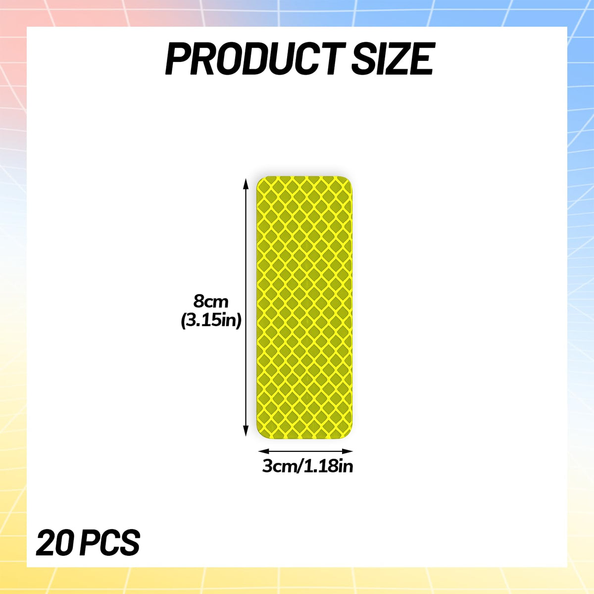 20Pcs Reflective Stickers, Waterproof Safety Reflective Tape for Car Trailer Truck Bike Motorcycle (Yellow-Green)
