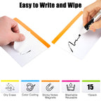 Magnetic Dry Erase Labels,15-Pack 4"x6" Color-15 Pack Rectangle-4"×6"