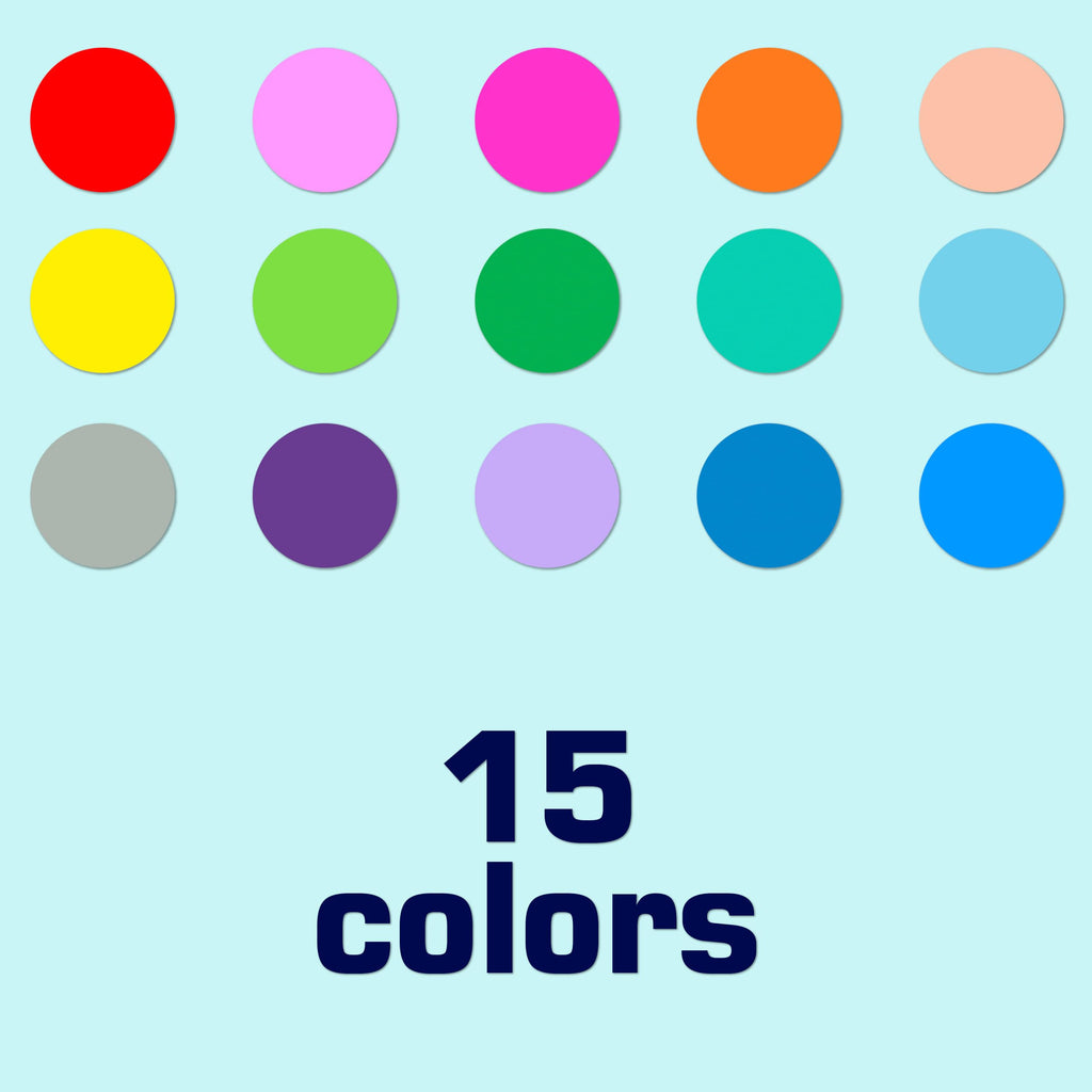 3600 PCS Colored Dot Stickers,1/2" Round Sticker 15 Colors Coding Labels 1/2 Inch