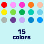 3600 PCS Colored Dot Stickers,1/2" Round Sticker 15 Colors Coding Labels 1/2 Inch