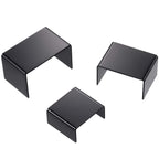Chuangdi 2 Sets Acrylic Display Risers, Figure Stand, Black, Small Set